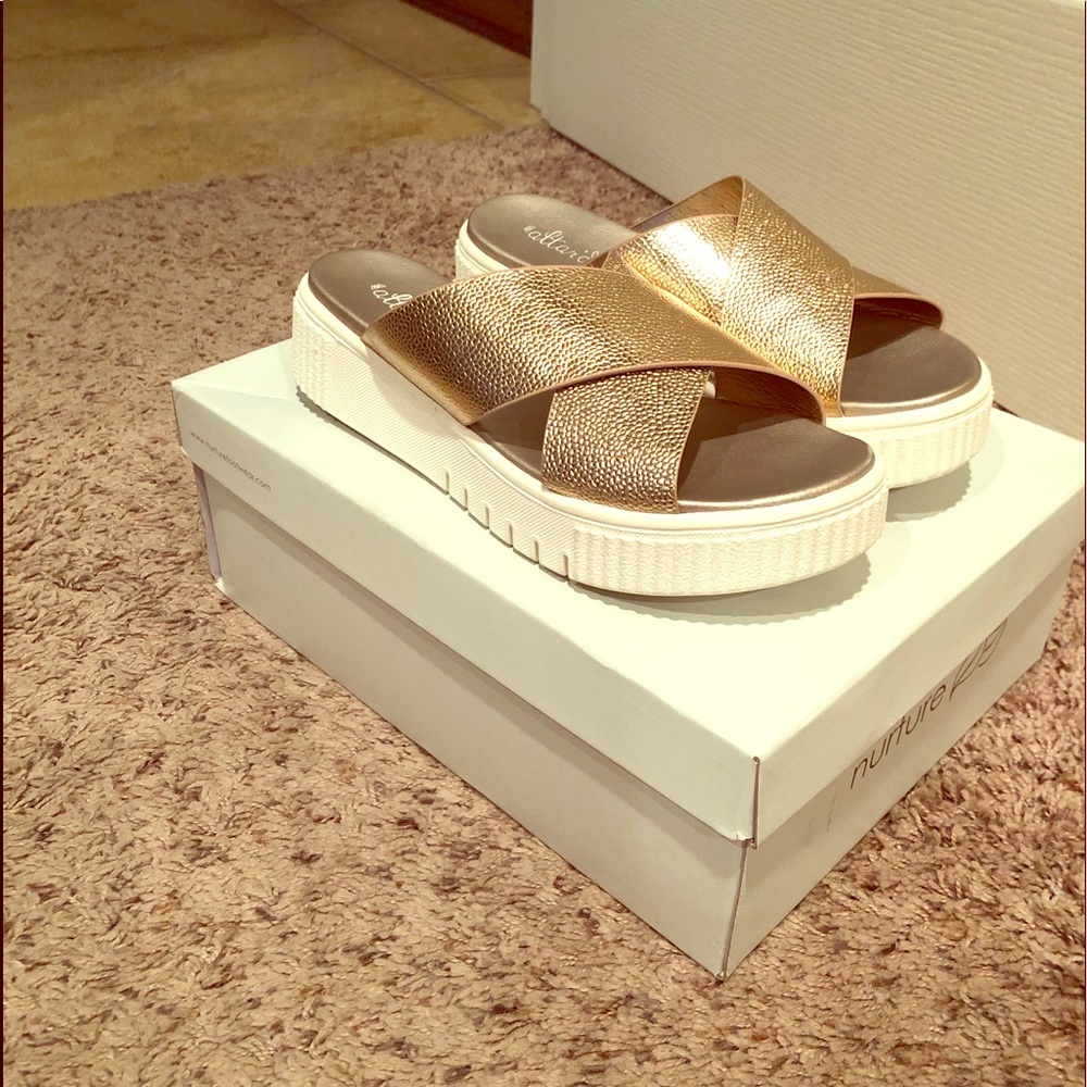 Rose Gold Slide Sandals